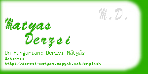 matyas derzsi business card