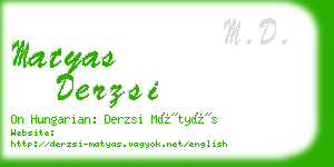 matyas derzsi business card